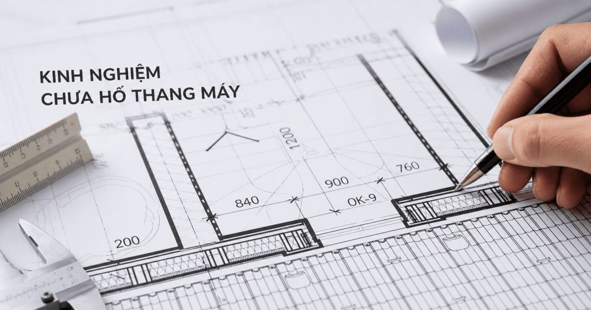 Kinh nghiệm chừa hố thang máy khi xây nhà để sau này lắp dễ dàng